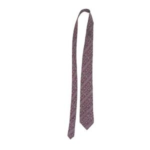Vintage 90's Brioni Necktie Burgundy Made in Italy Silk One Size